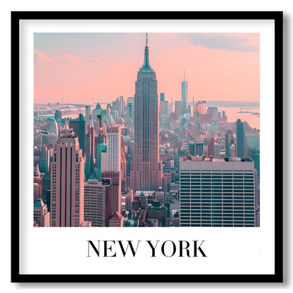Capture the iconic skyline of New York City with this stunning pastel artwork. The delicate hues of for home