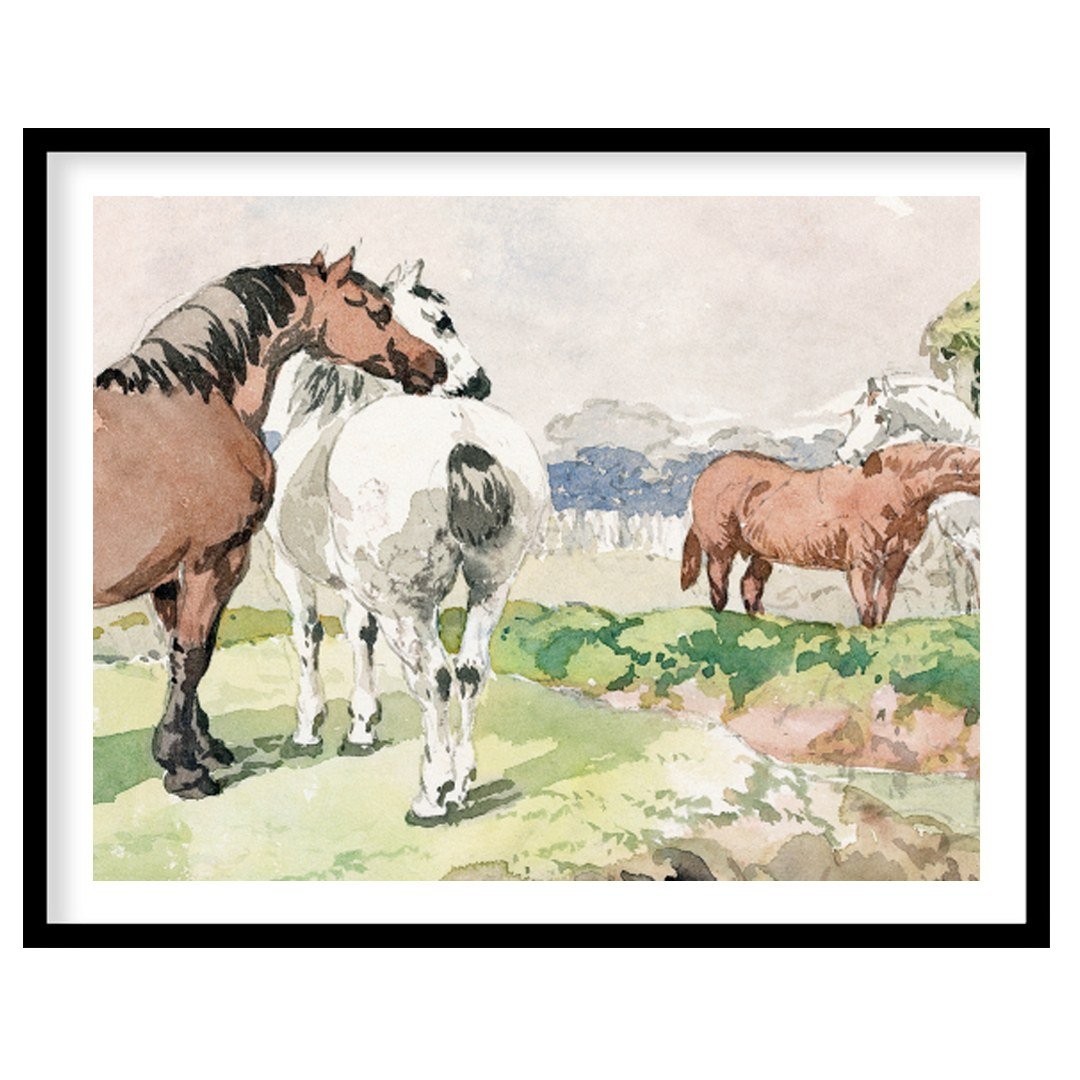 Immerse yourself in the tranquility of pastoral life with this exquisite watercolor painting. for retreat