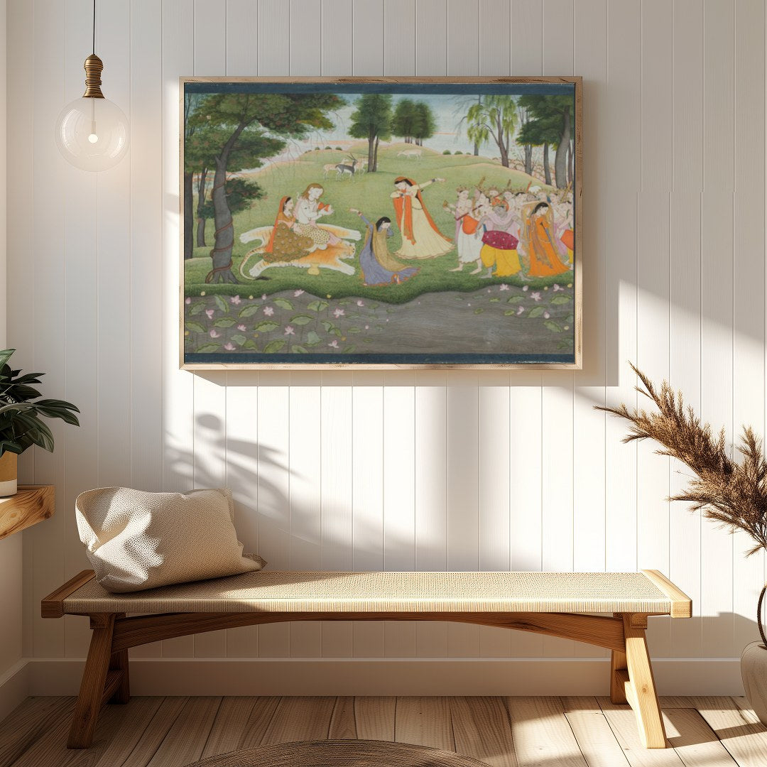 Immerse yourself in the tranquil beauty of a pastoral scene with this exquisite artwork. Featuring for Hallway