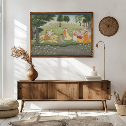 Immerse yourself in the tranquil beauty of a pastoral scene with this exquisite artwork. Featuring for Sitting Area