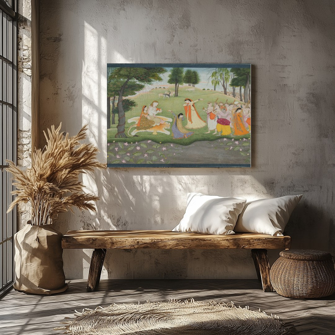 Immerse yourself in the tranquil beauty of a pastoral scene with this exquisite artwork. Featuring for Veranda