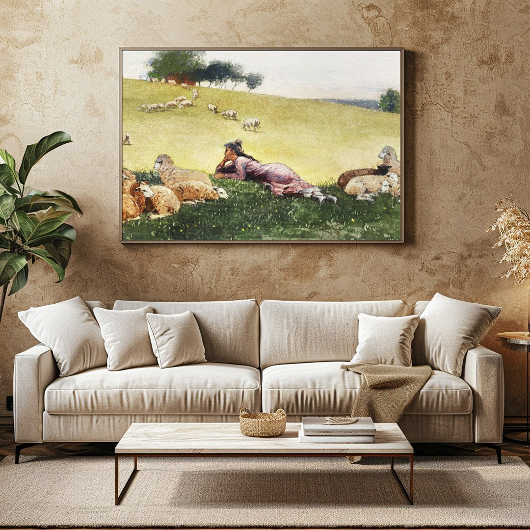 Immerse yourself in the serene beauty of the countryside with this captivating artwork. Featuring a for Family Room