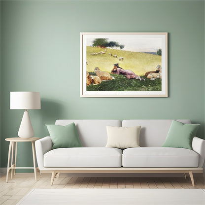 Immerse yourself in the serene beauty of the countryside with this captivating artwork. Featuring a for Hall
