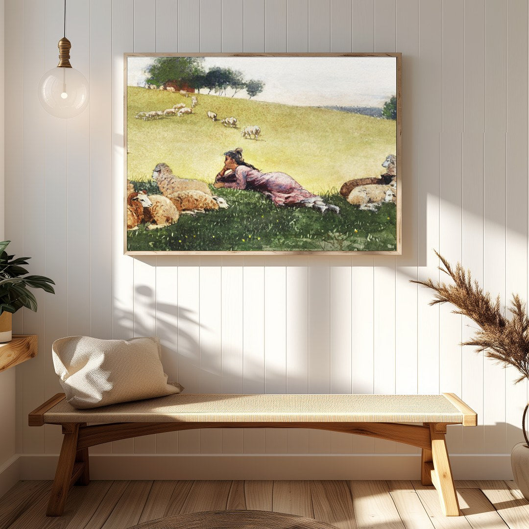 Immerse yourself in the serene beauty of the countryside with this captivating artwork. Featuring a for Hallway
