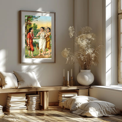 Experience the serene beauty of ancient tales with this vibrant artwork capturing the essence of for abode
