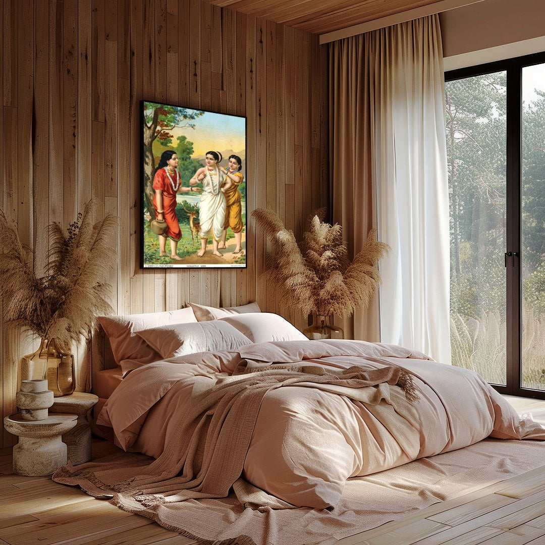 Experience the serene beauty of ancient tales with this vibrant artwork capturing the essence of for Bedroom