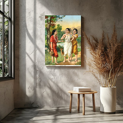 Experience the serene beauty of ancient tales with this vibrant artwork capturing the essence of for Entrance