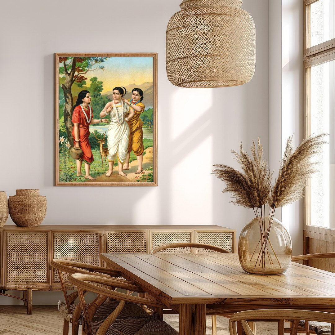Experience the serene beauty of ancient tales with this vibrant artwork capturing the essence of for Extra Kitchen
