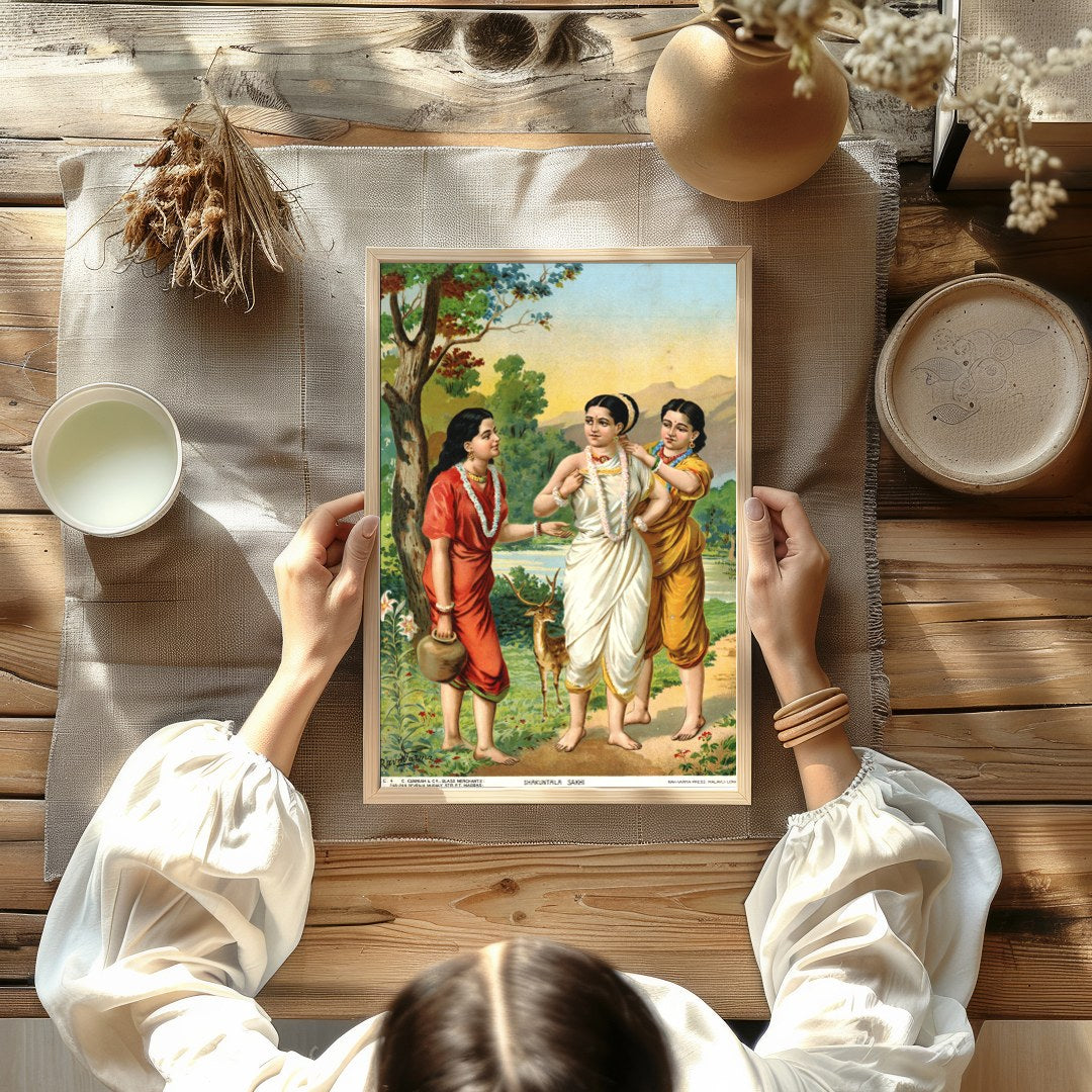 Experience the serene beauty of ancient tales with this vibrant artwork capturing the essence of for Kitchen