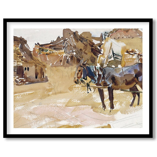 Experience the tranquil beauty of pastoral life with this stunning watercolor painting. for kitchen