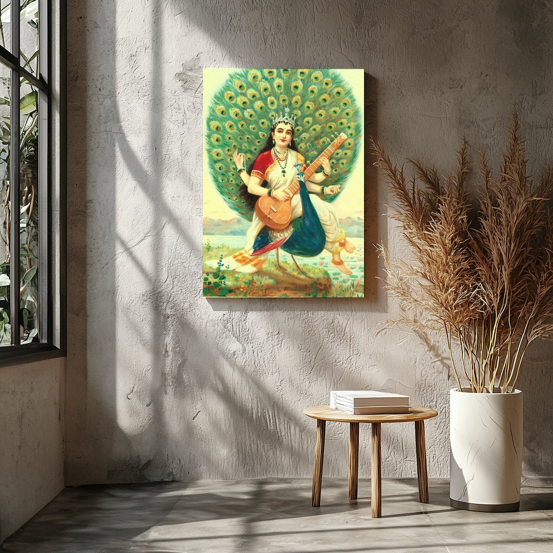Celebrate the allure of divine art with this exquisite piece, portraying a serene figure surrounded for Entrance