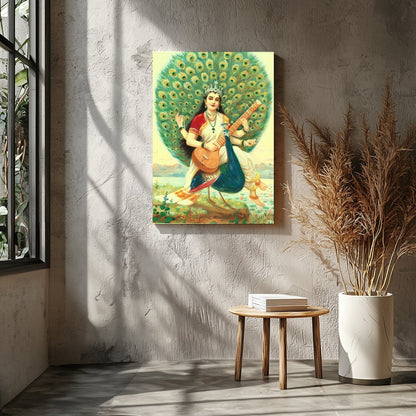 Celebrate the allure of divine art with this exquisite piece, portraying a serene figure surrounded for Entrance