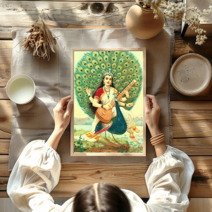 Celebrate the allure of divine art with this exquisite piece, portraying a serene figure surrounded for Kitchen