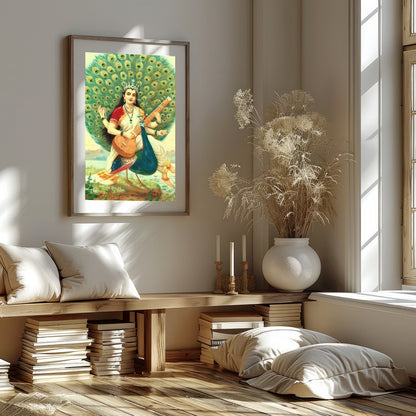 Celebrate the allure of divine art with this exquisite piece, portraying a serene figure surrounded for residence