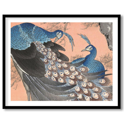 This vibrant artwork, possibly inspired by traditional Japanese or Chinese art, portrays two beauti… for home