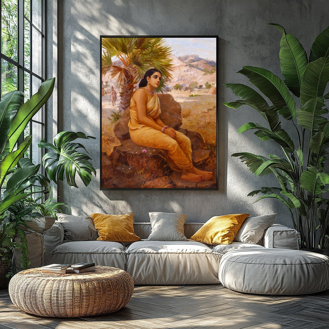 Immerse yourself in the tranquil beauty of 'Pensive Desert Oasis,' a captivating artwork that for Balcony