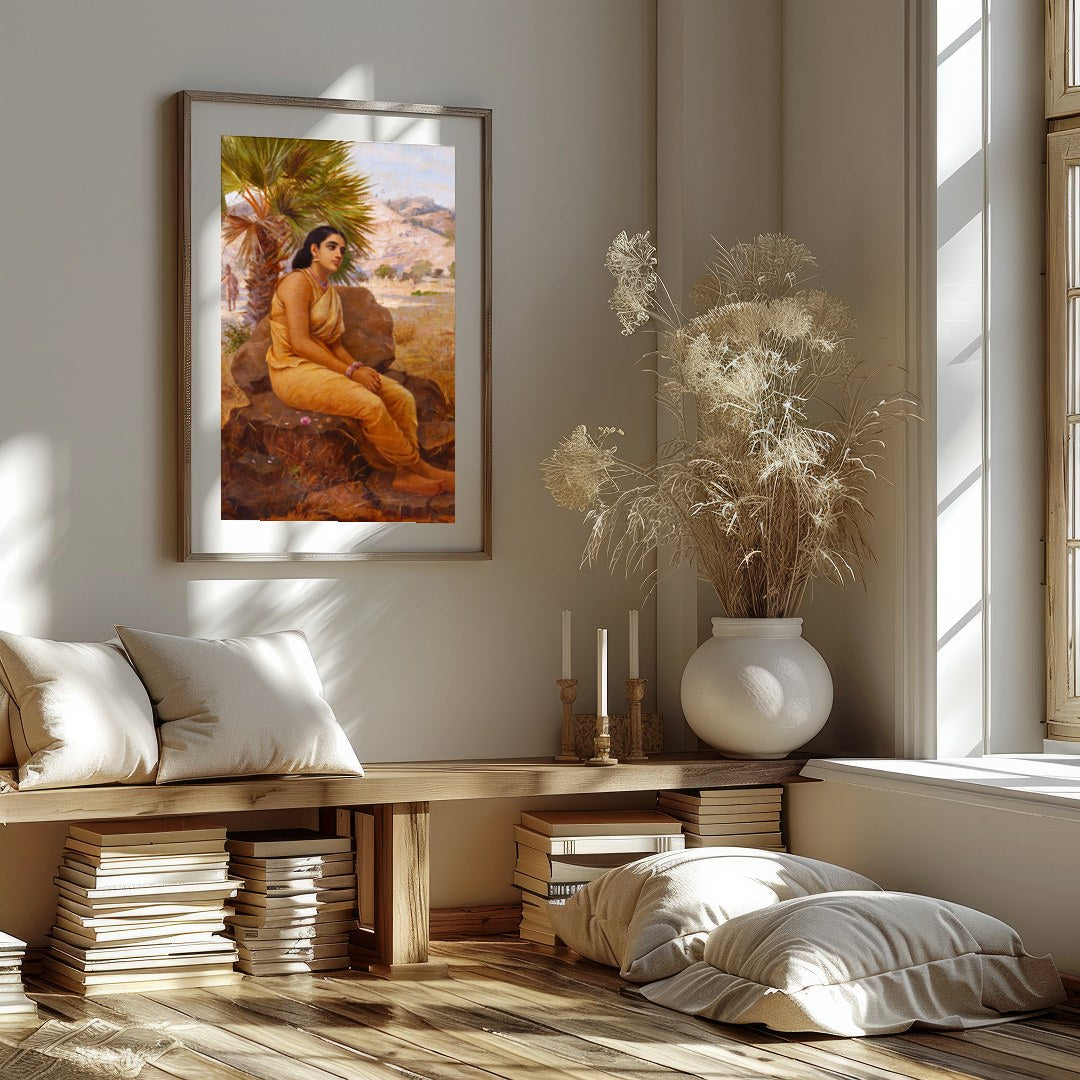 Immerse yourself in the tranquil beauty of 'Pensive Desert Oasis,' a captivating artwork that for studio