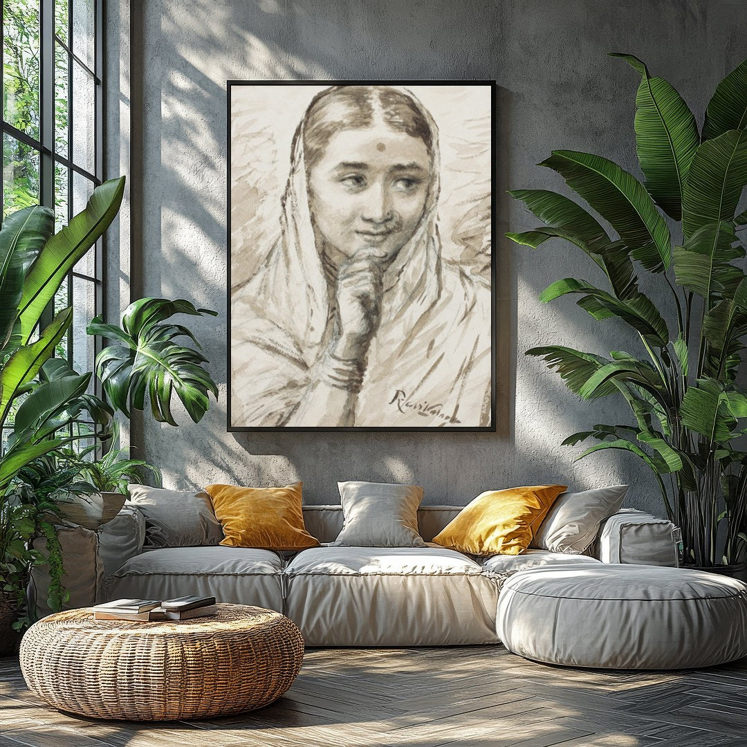 Immerse yourself in the graceful presence of this sepia-toned masterpiece, capturing the serene for Balcony