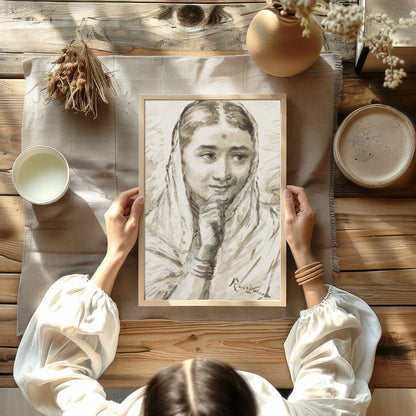 Immerse yourself in the graceful presence of this sepia-toned masterpiece, capturing the serene for Kitchen