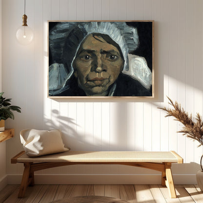 Delve into the depth of human expression with this captivating portrait featuring a contemplative for Hallway