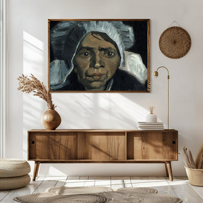Delve into the depth of human expression with this captivating portrait featuring a contemplative for Sitting Area