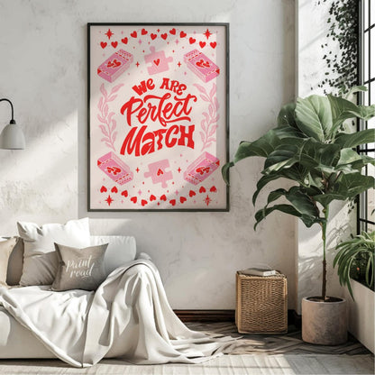 Perfect Match Puzzle Painting available online at Paintroad showing affection anniversary and art