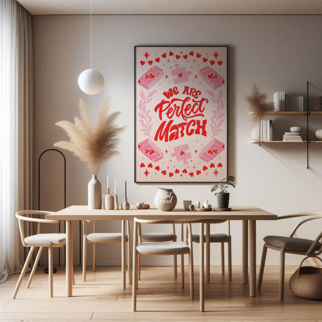 Perfect Match Puzzle Painting available online at Paintroad showing affection anniversary and art