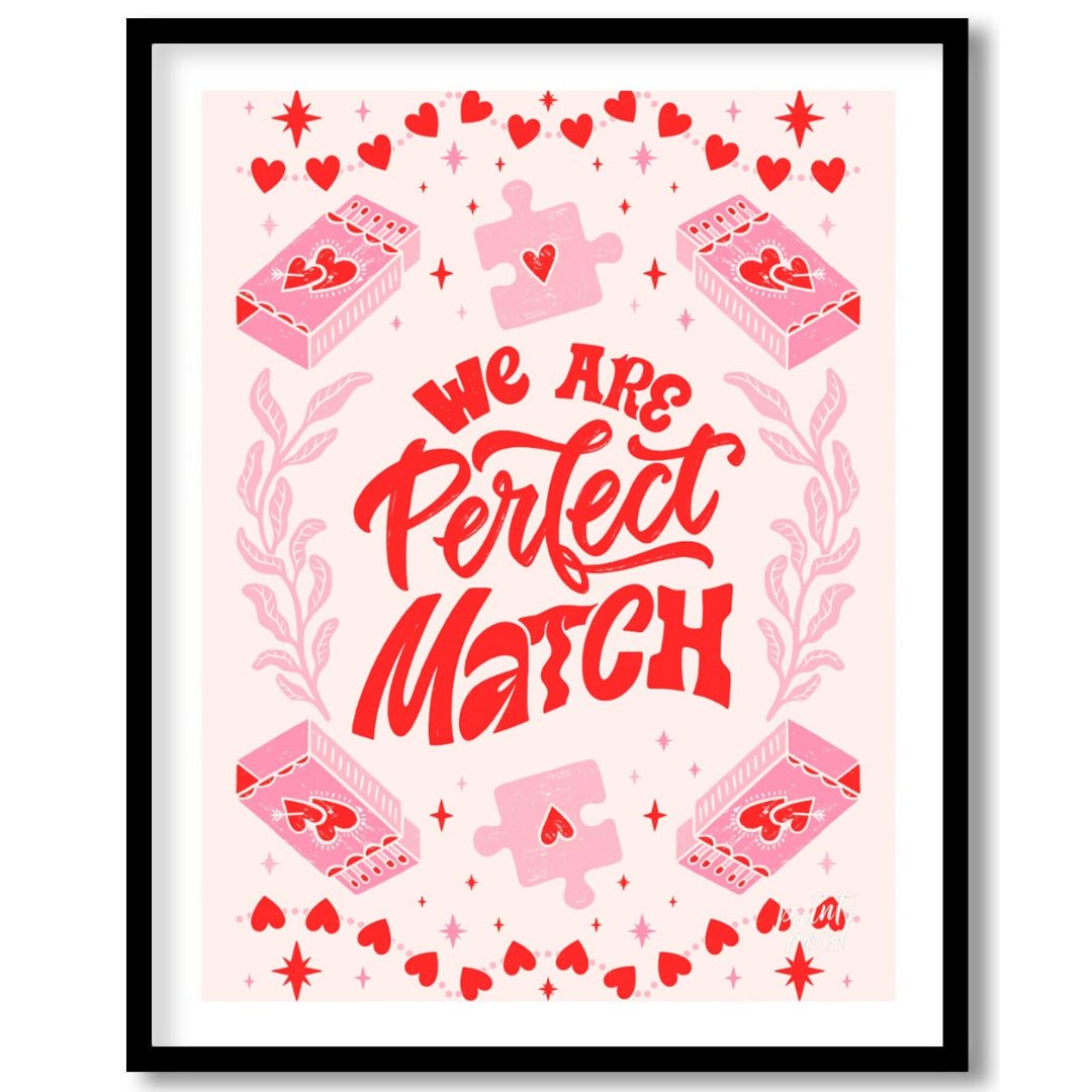 Perfect Match Puzzle Painting available online at Paintroad showing affection anniversary and art