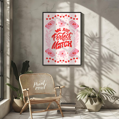 Perfect Match Puzzle Painting available online at Paintroad showing affection anniversary and art