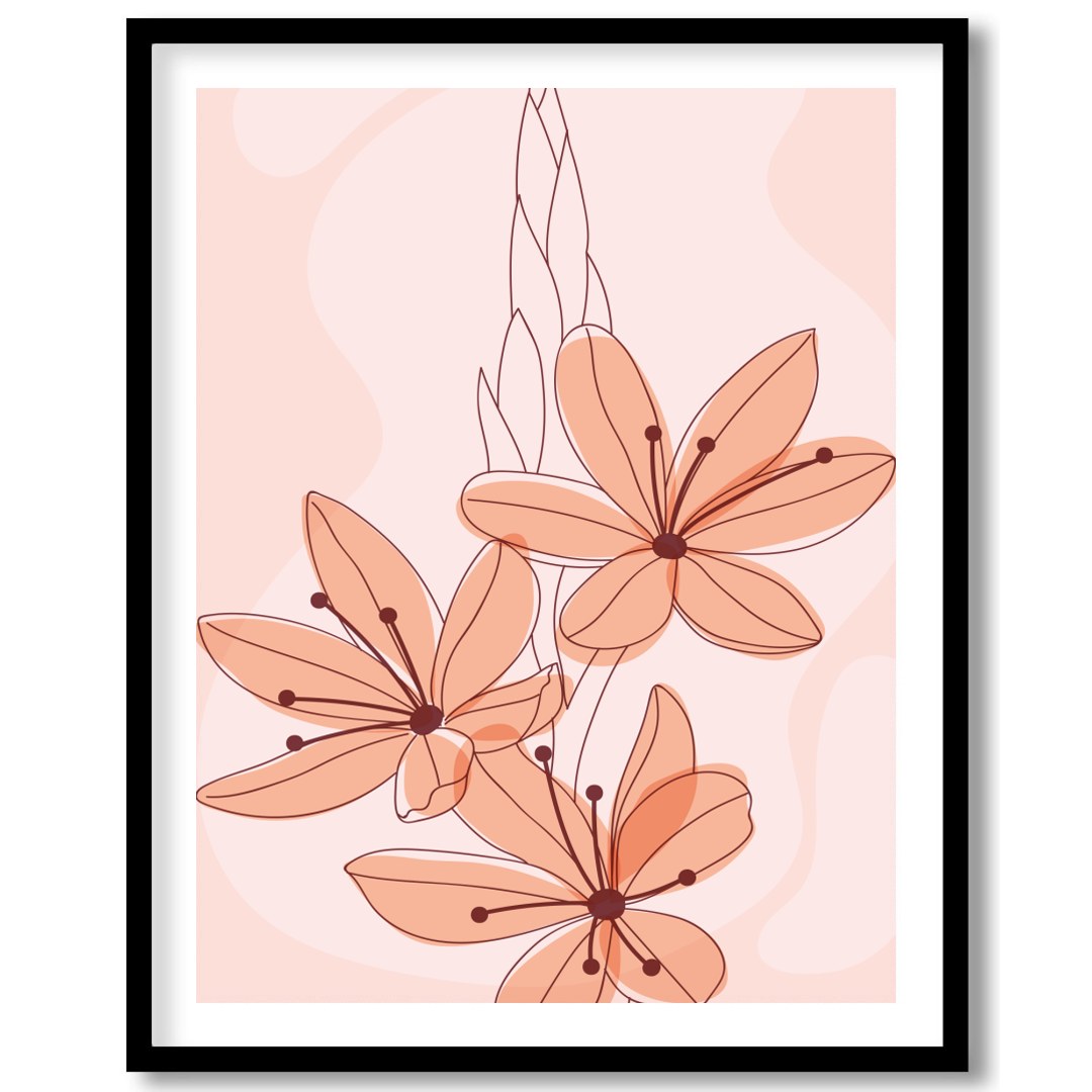 Elevate your space with 'Petal Serenade in Blush,' a soothing floral artwork that exudes elegance for room