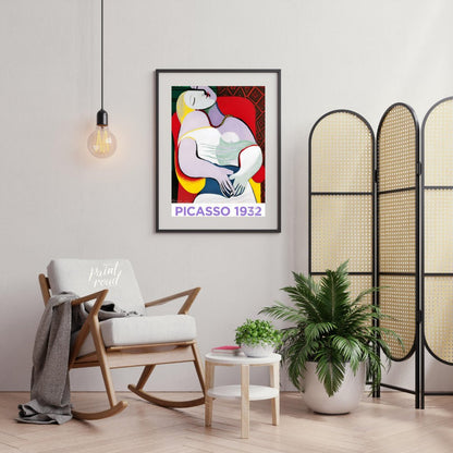 This vibrant exhibition poster promotes “PICASSO 1932 ANNÉE ÉROTIQUE” at Musée Picasso Paris, runni… for living room