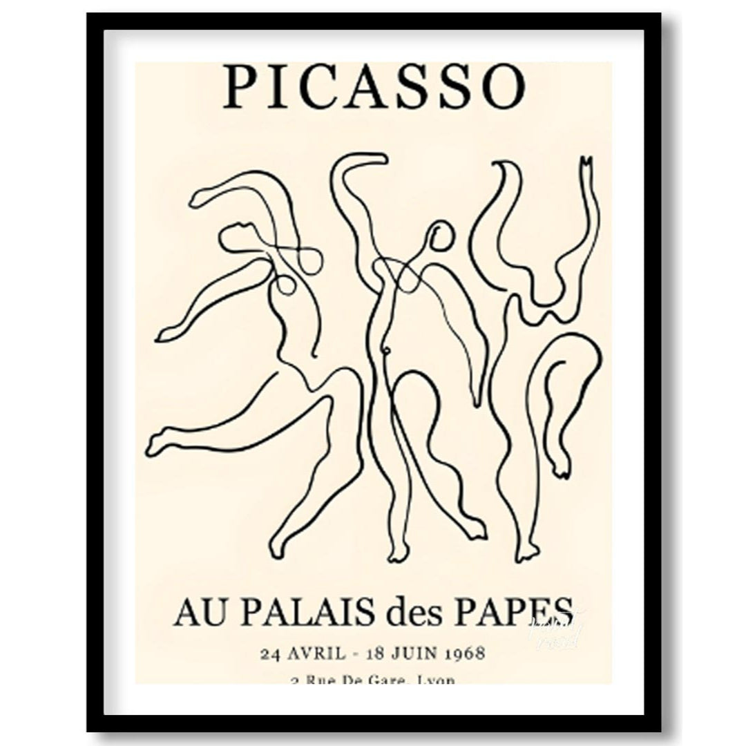 This iconic art poster, featuring “PICASSO” prominently at the top, showcases a dynamic composition… for lovely house