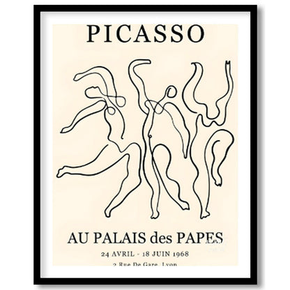 This iconic art poster, featuring “PICASSO” prominently at the top, showcases a dynamic composition… for lovely house