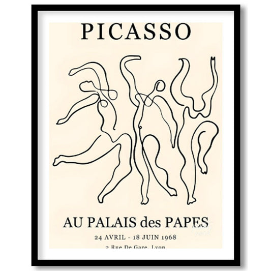 This iconic art poster, featuring “PICASSO” prominently at the top, showcases a dynamic composition… for lovely house