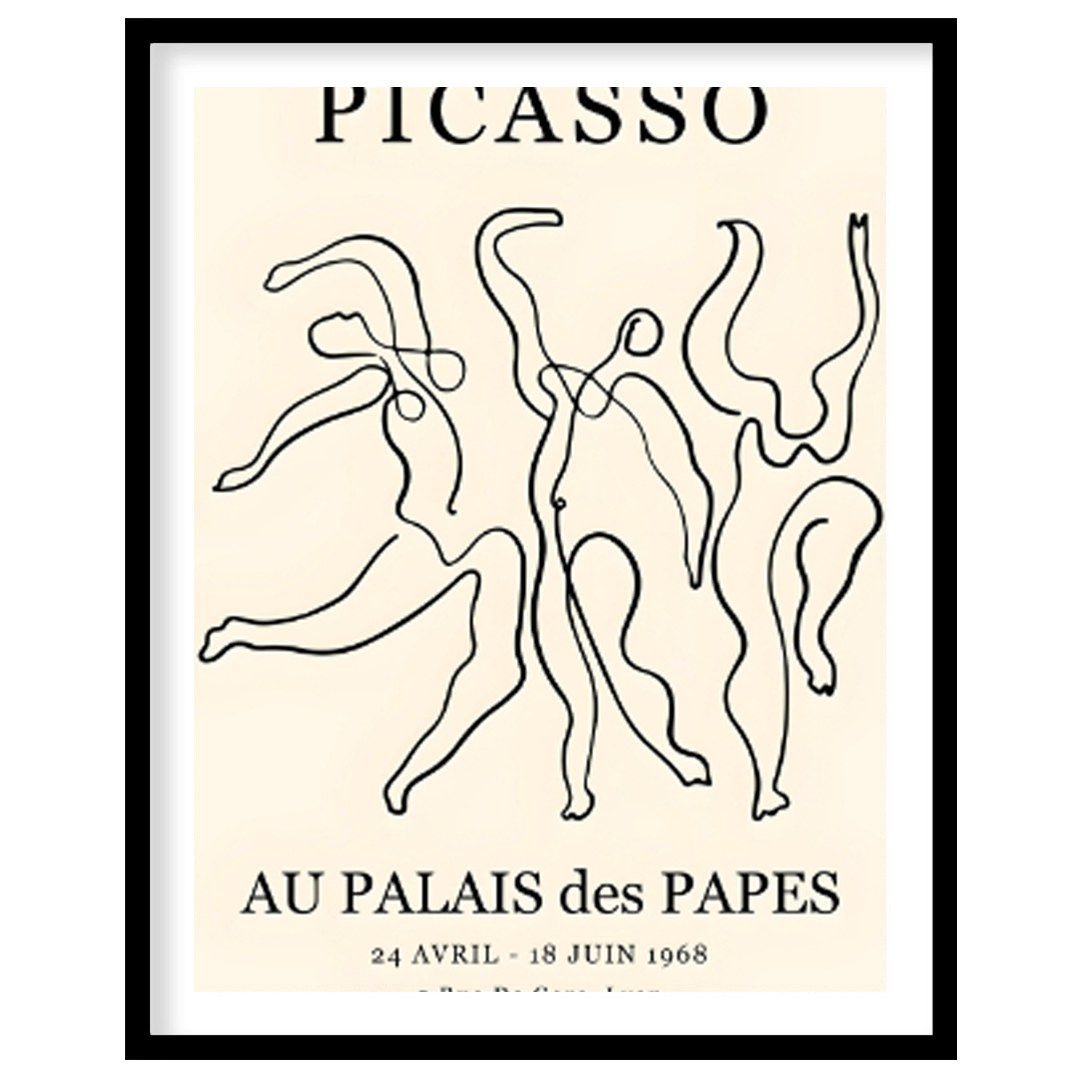 This iconic art poster, featuring “PICASSO” prominently at the top, showcases a dynamic composition… for lovely house