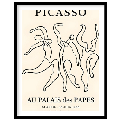 This iconic art poster, featuring “PICASSO” prominently at the top, showcases a dynamic composition… for lovely house