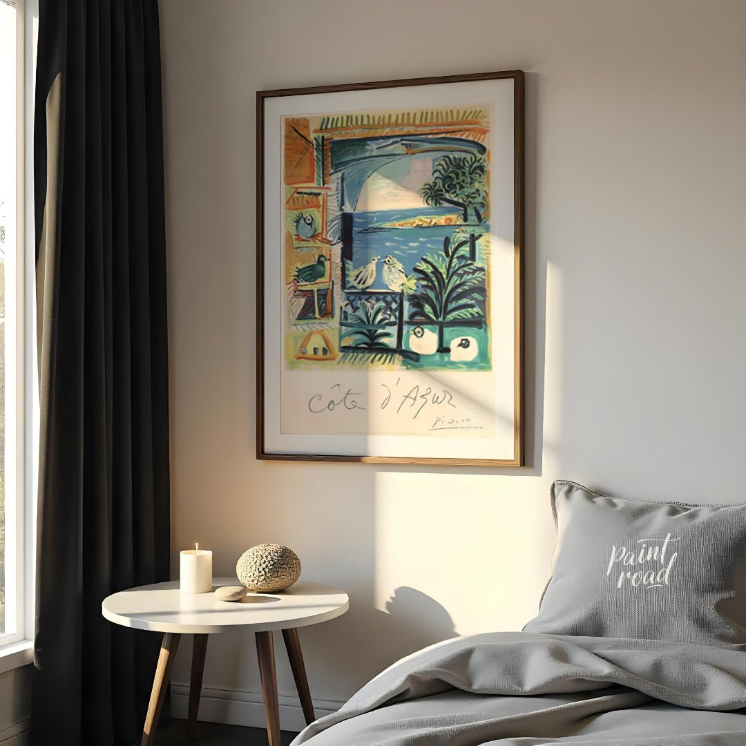 This enchanting exhibition poster features Pablo Picasso’s “Côte d’Azur,” an artwork that beautiful… for bedroom