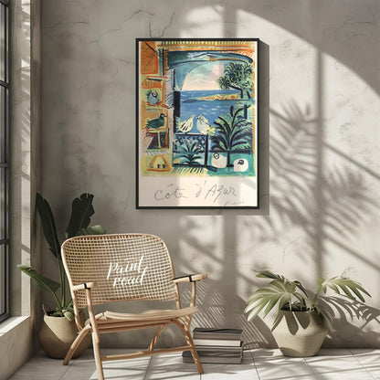 This enchanting exhibition poster features Pablo Picasso’s “Côte d’Azur,” an artwork that beautiful… for living room