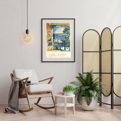 This enchanting exhibition poster features Pablo Picasso’s “Côte d’Azur,” an artwork that beautiful… for living room