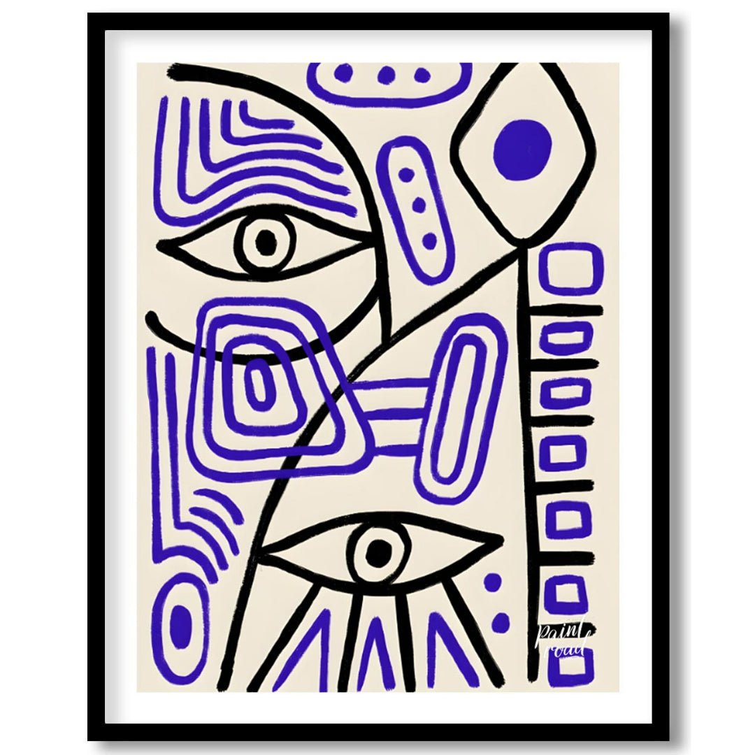 This abstract artwork by Pablo Picasso features a captivating arrangement of geometric shapes, line… for abode