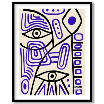 This abstract artwork by Pablo Picasso features a captivating arrangement of geometric shapes, line… for abode
