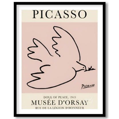 This iconic poster features Pablo Picasso’s “Dove of Peace,” a universally recognized symbol create… for space