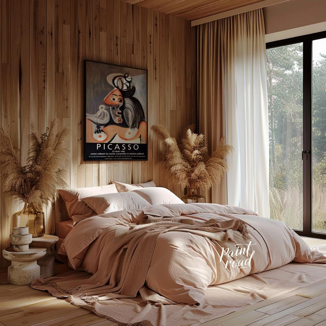 This poster is a vibrant promotional piece for a Pablo Picasso exhibition held at the Centre Cultur… for bedroom