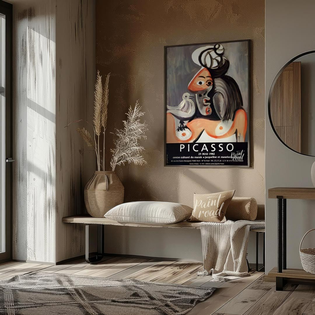 Picasso Exhibition Poster (Paris 1982) Painting available online at Paintroad showing abstract art art collector and art exhibit