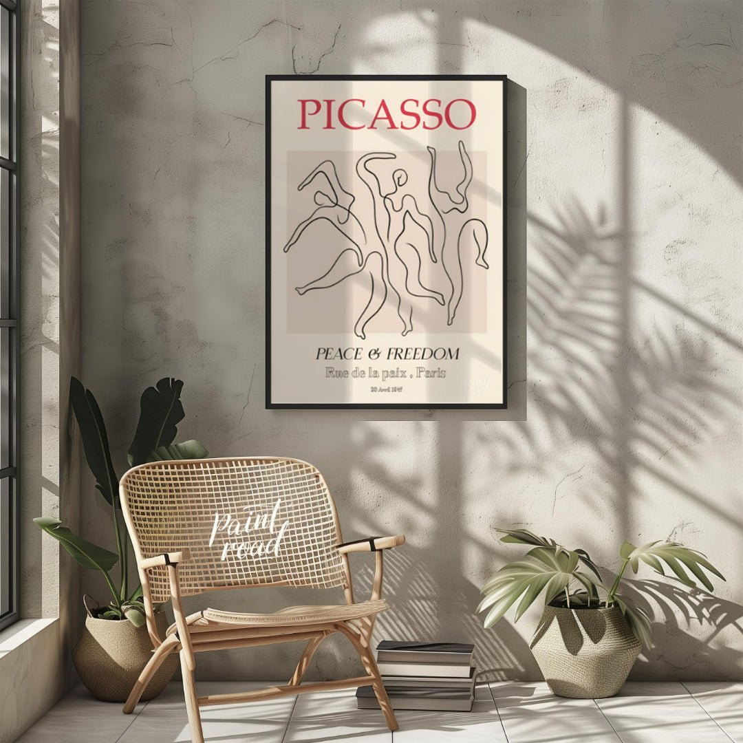 This elegant and iconic poster, “PICASSO: PEACE & FREEDOM,” uses a powerful illustration inspired b… for other