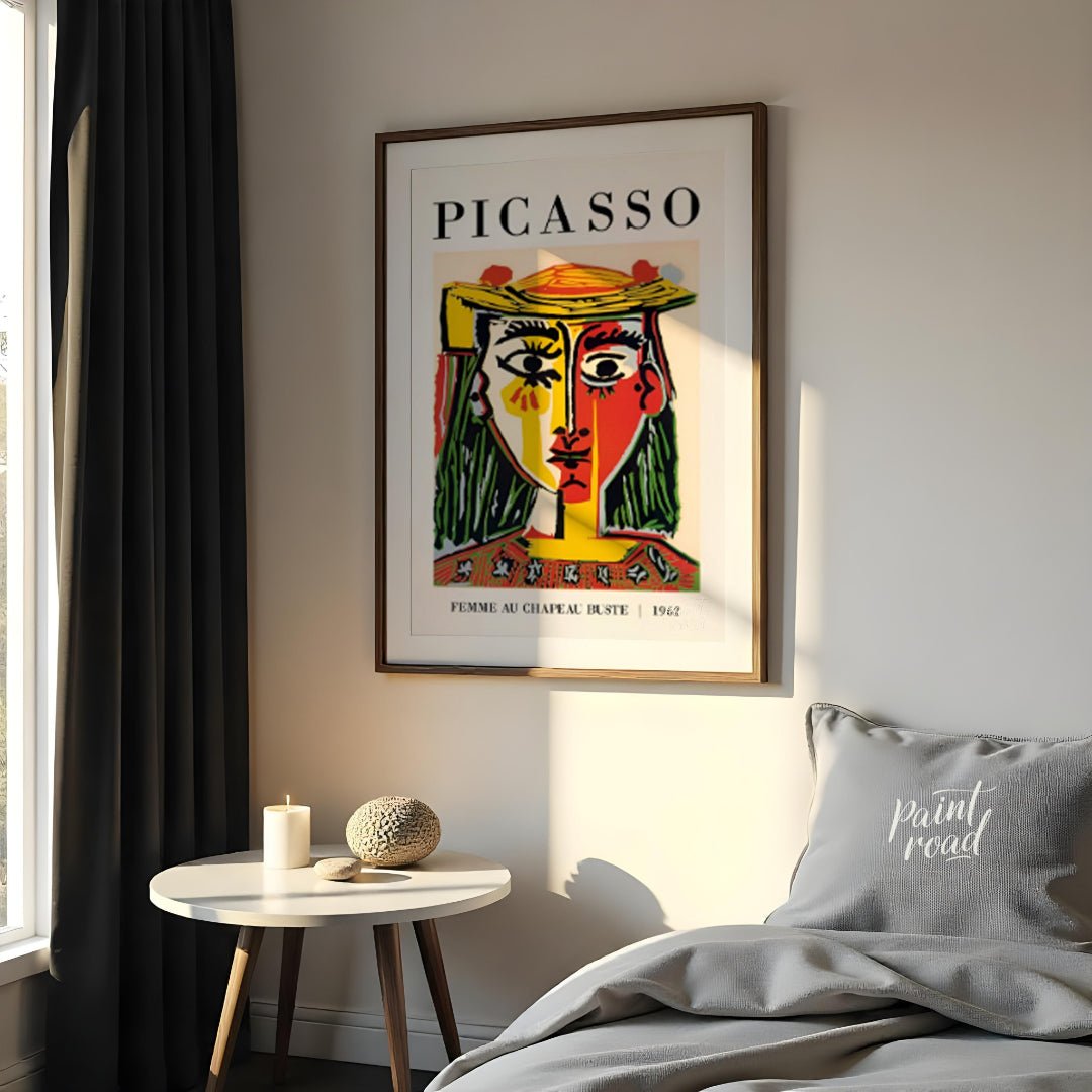 This iconic poster features Pablo Picasso’s “Bust of a Woman with a Hat” (Femme au Chapeau Buste), … for bedroom