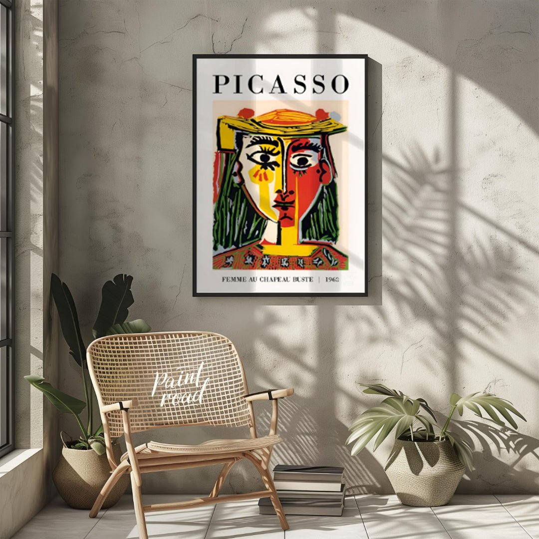 This iconic poster features Pablo Picasso’s “Bust of a Woman with a Hat” (Femme au Chapeau Buste), … for living room