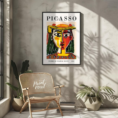 This iconic poster features Pablo Picasso’s “Bust of a Woman with a Hat” (Femme au Chapeau Buste), … for living room