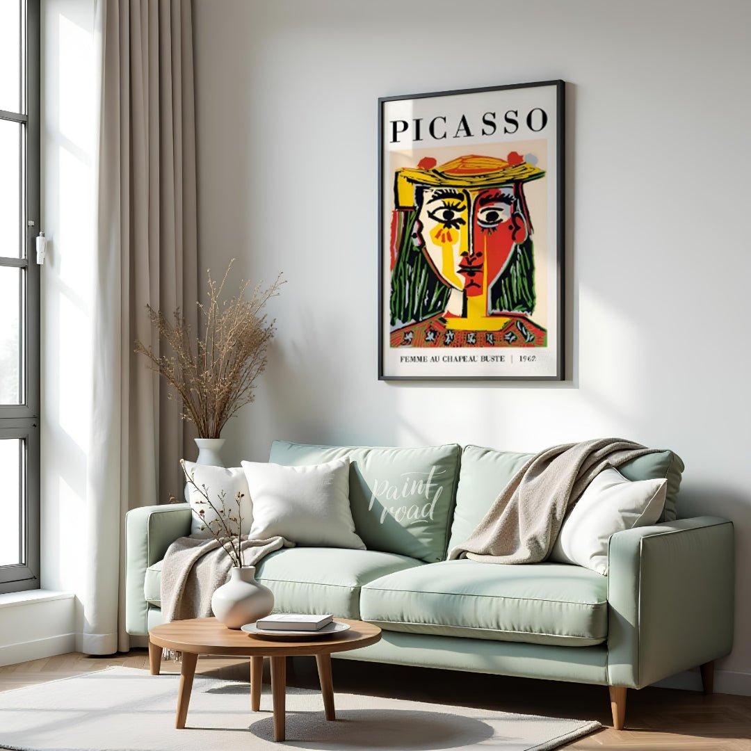 This iconic poster features Pablo Picasso’s “Bust of a Woman with a Hat” (Femme au Chapeau Buste), … for living room