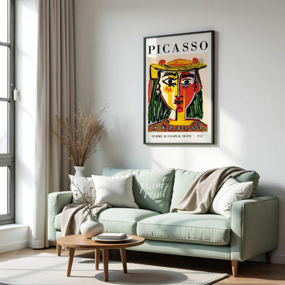 This iconic poster features Pablo Picasso’s “Bust of a Woman with a Hat” (Femme au Chapeau Buste), … for living room